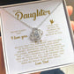 MC008 Daughter Never Forget That I Love You Love Knot Necklace Gift From Dad