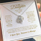 MC005 Daughter Never Forget That I Love You Love Knot Necklace Gift