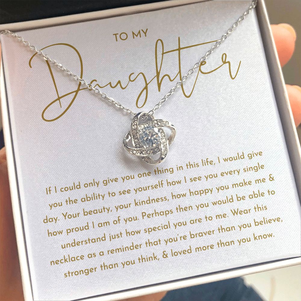 To My Daughter How Special You Are To Me Love Knot Necklace