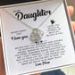 MC007 Daughter Never Forget That I Love You Love Knot Necklace Gift From Mom