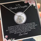MC026 To My Beautiful Daughter I Love You Love Knot Necklace Gift From Dad
