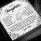MC011 Daughter I Love You Forever Love Knot Necklace Gift From Dad