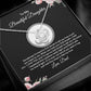 MC026 To My Beautiful Daughter I Love You Love Knot Necklace Gift From Dad