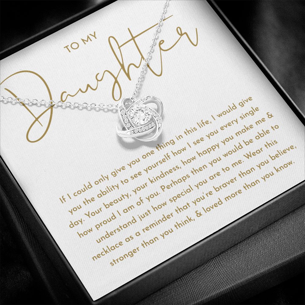 To My Daughter How Special You Are To Me Love Knot Necklace