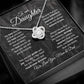 MC019 To Our Daughter We Love You Love Knot Necklace Gift