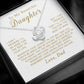 MC002 To My Beautiful Daughter Always Be Brave and Be Strong Love Knot Necklace Gift From Dad