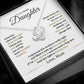 MC013 Daughter Hold This Tight To Feel My Love Love Knot Necklace Gift From Mom