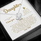MC008 Daughter Never Forget That I Love You Love Knot Necklace Gift From Dad