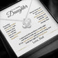 MC014 Daughter Hold This Tight To Feel My Love Love Knot Necklace Gift From Dad