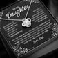MC030 To My Daughter Never Forget That I Love You Love Knot Necklace Gift From Dad