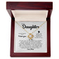 MC007 Daughter Never Forget That I Love You Love Knot Necklace Gift From Mom