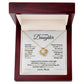 MC013 Daughter Hold This Tight To Feel My Love Love Knot Necklace Gift From Mom
