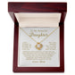 MC003 To My Beautiful Daughter Always Be Brave and Be Strong Love Knot Necklace Gift From Mom