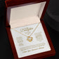 MC005 Daughter Never Forget That I Love You Love Knot Necklace Gift