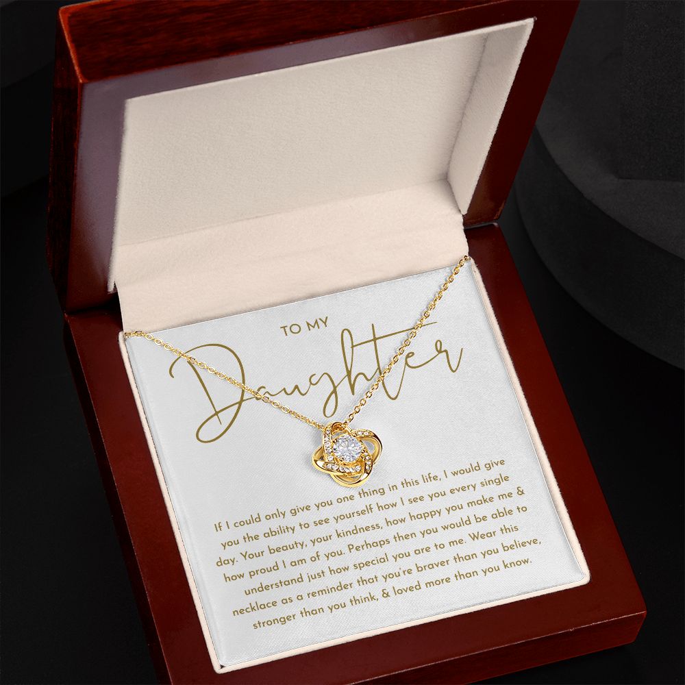 To My Daughter How Special You Are To Me Love Knot Necklace