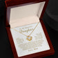 MC003 To My Beautiful Daughter Always Be Brave and Be Strong Love Knot Necklace Gift From Mom