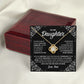 MC030 To My Daughter Never Forget That I Love You Love Knot Necklace Gift From Dad