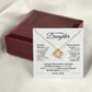 MC014 Daughter Hold This Tight To Feel My Love Love Knot Necklace Gift From Dad
