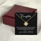 MC024 To Our Daughter We Love You Love Knot Necklace Gift From Mom and Dad