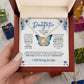 MC010 Daughter Never Forget That I Love You Love Knot Necklace Gift