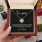 MC023 To My Daughter I Love You Love Knot Necklace Gift From Dad