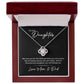 MC024 To Our Daughter We Love You Love Knot Necklace Gift From Mom and Dad