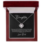 MC023 To My Daughter I Love You Love Knot Necklace Gift From Dad