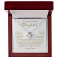 MC002 To My Beautiful Daughter Always Be Brave and Be Strong Love Knot Necklace Gift From Dad
