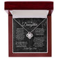 MC021 To My Daughter I Love You Love Knot Necklace Gift From Dad