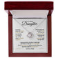 MC014 Daughter Hold This Tight To Feel My Love Love Knot Necklace Gift From Dad