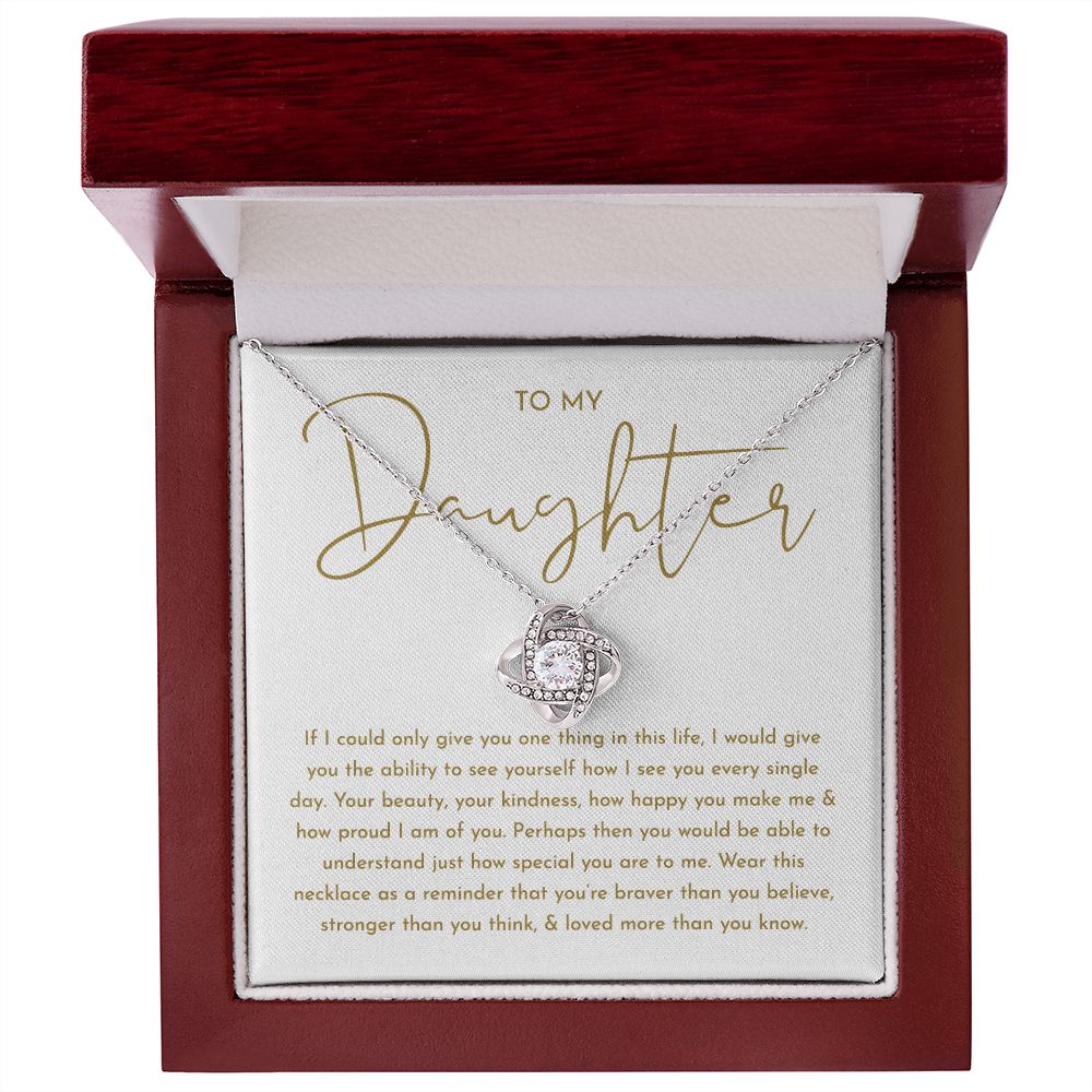 To My Daughter How Special You Are To Me Love Knot Necklace