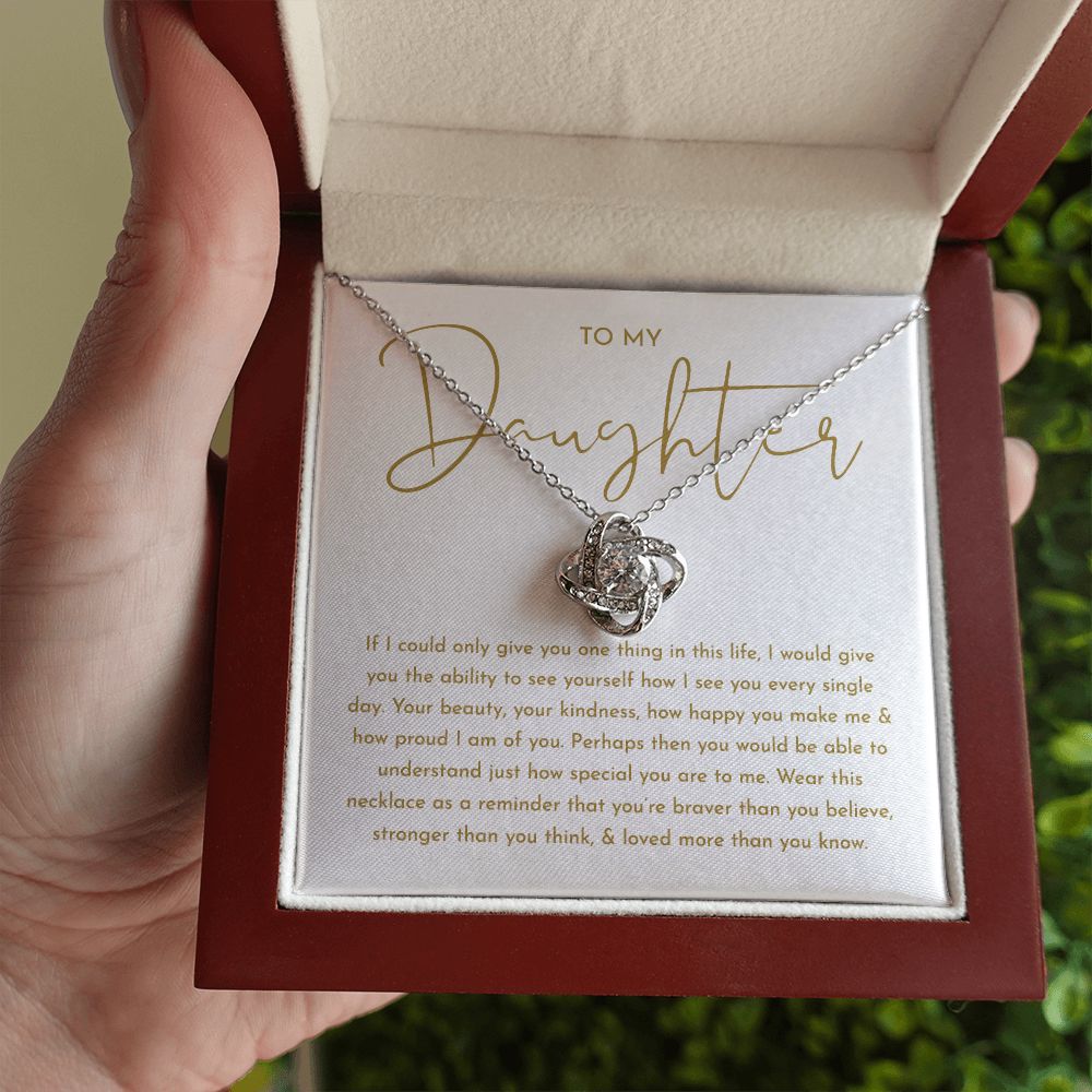 To My Daughter How Special You Are To Me Love Knot Necklace