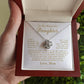 MC003 To My Beautiful Daughter Always Be Brave and Be Strong Love Knot Necklace Gift From Mom