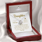 MC008 Daughter Never Forget That I Love You Love Knot Necklace Gift From Dad