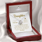 MC009 Daughter Never Forget That I Love You Love Knot Necklace Gift From Mom