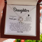 MC006 Daughter Never Forget That I Love You Love Knot Necklace Gift From Dad