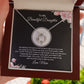 MC027 To My Beautiful Daughter I Love You Love Knot Necklace Gift From Mom