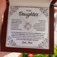 MC011 Daughter I Love You Forever Love Knot Necklace Gift From Mom