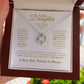 MC005 Daughter Never Forget That I Love You Love Knot Necklace Gift