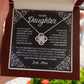 MC029 To My Daughter Never Forget That I Love You Love Knot Necklace Gift From Mom