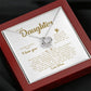 MC009 Daughter Never Forget That I Love You Love Knot Necklace Gift From Mom