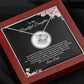 MC026 To My Beautiful Daughter I Love You Love Knot Necklace Gift From Dad