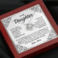 MC011 Daughter I Love You Forever Love Knot Necklace Gift From Mom