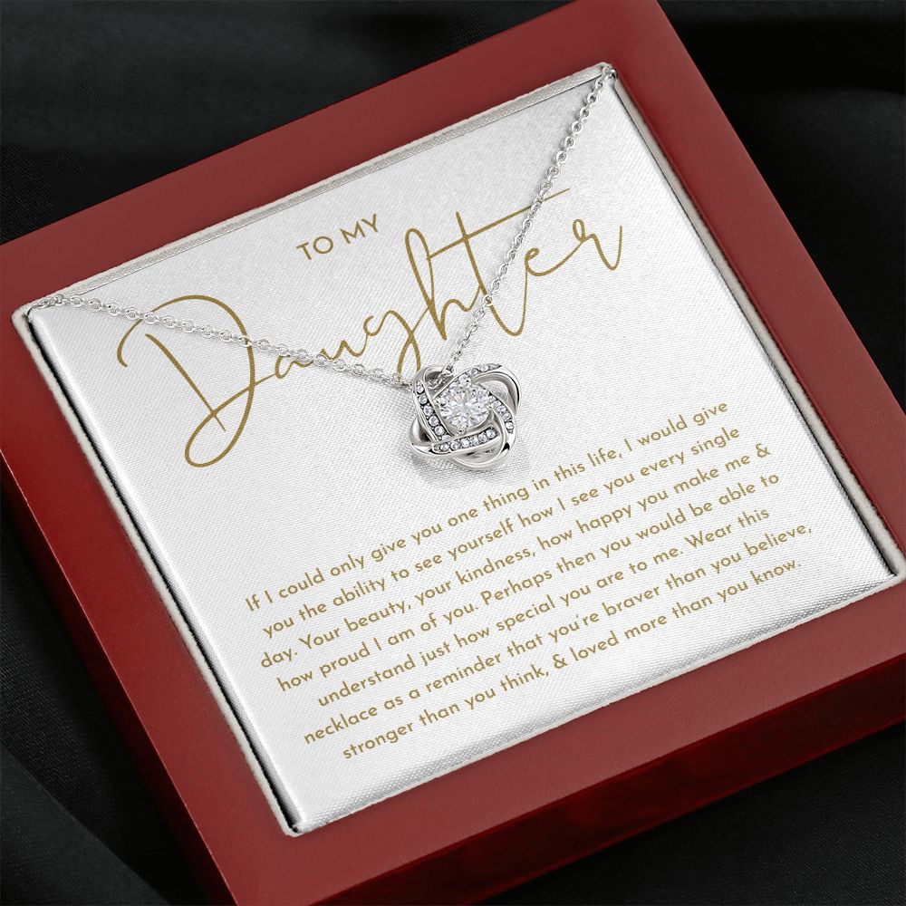 To My Daughter How Special You Are To Me Love Knot Necklace