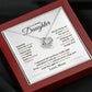 MC013 Daughter Hold This Tight To Feel My Love Love Knot Necklace Gift From Mom