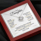 MC014 Daughter Hold This Tight To Feel My Love Love Knot Necklace Gift From Dad
