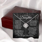 MC019 To Our Daughter We Love You Love Knot Necklace Gift
