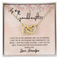 To My Granddaughter Interlocking Hearts Necklace Gift From Grandpa