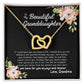 To My Beautiful Granddaughter Interlocking Hearts Necklace Gift From Grandma