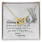 To My Granddaughter Interlocking Hearts Necklace Gift From Grandma or Grandpa